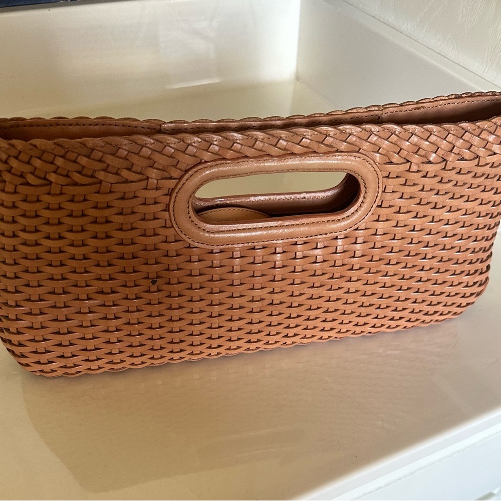 Brahmin Tan Woven Shoulder Bag